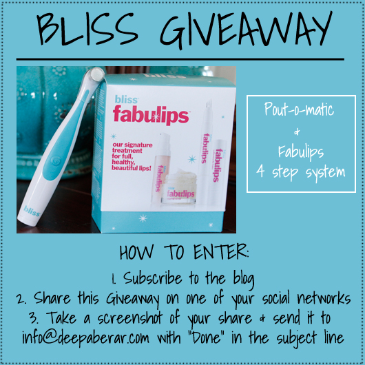 bliss giveaway