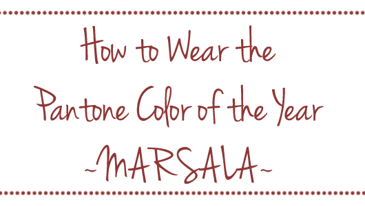 Pantone color of the year 2015 Marsala