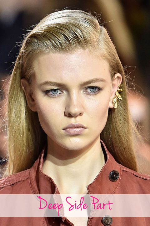 Spring 2016 beauty trend deep side part