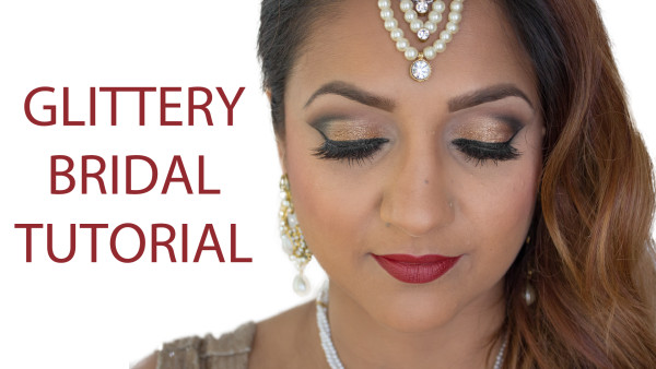 glittery indian bridal makeup