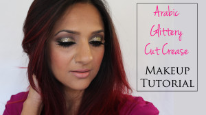Deepa Berar's Glittery Arabic cut crease Makeup tutorial