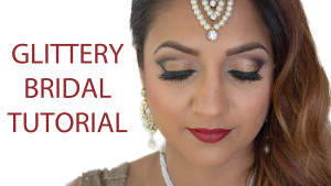 glittery indian bridal makeup