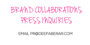 Deepa Berar Brand collaboration Press inquiry